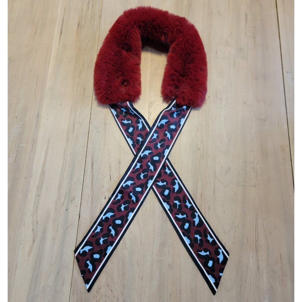 L&M Faux Fur Neck Warmer And‎ Animal Print Scarf